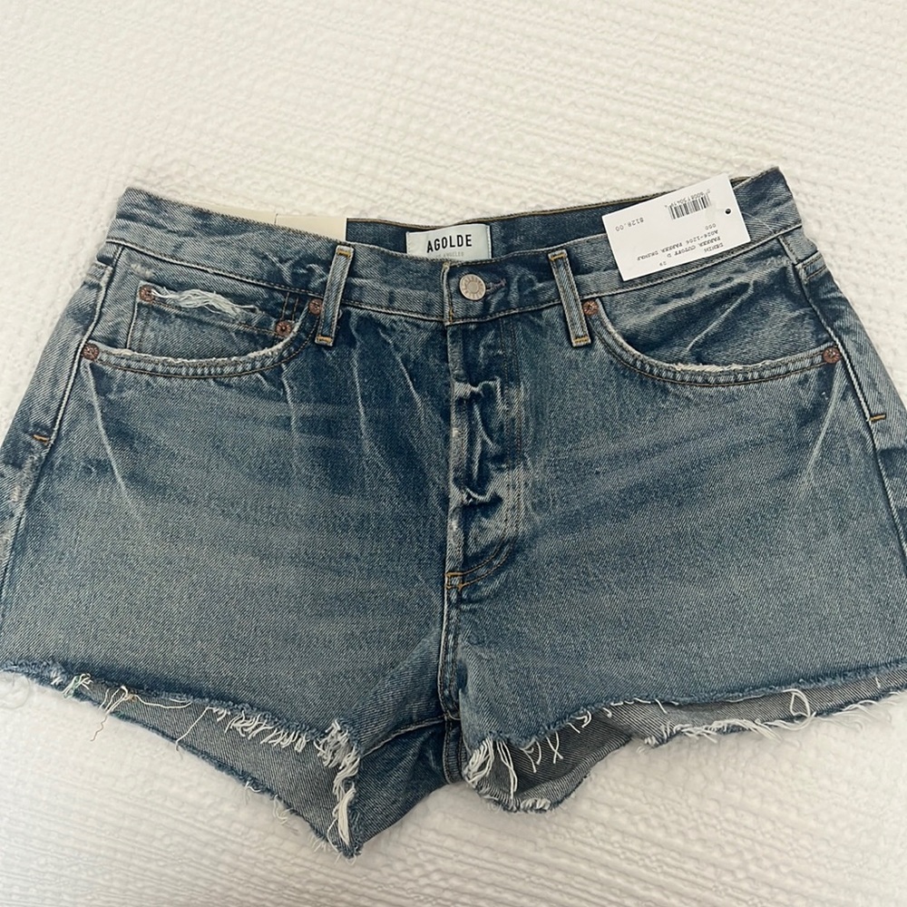 Agolde Parker Cutoff Short in Swapmeet Dark